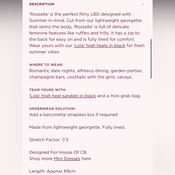 House of CB Rossella Black Mini Dress with Spaghetti Straps - Picture 8 of 16